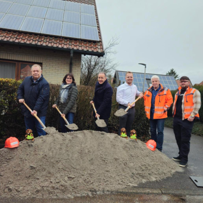 In Heiningen ging der Ausbau mit dem Spatenstich offiziell los 